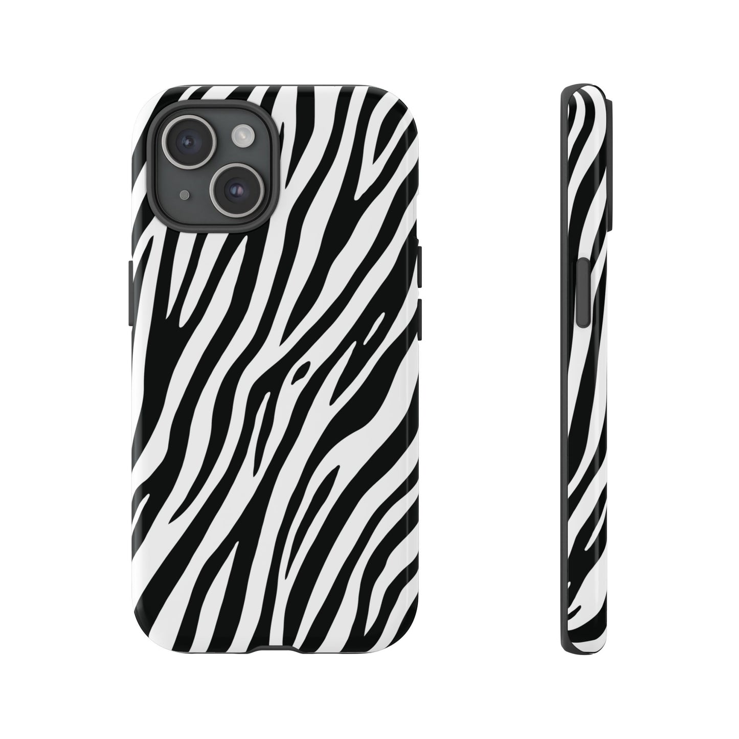 Monochrome Tiger Print Phone Case