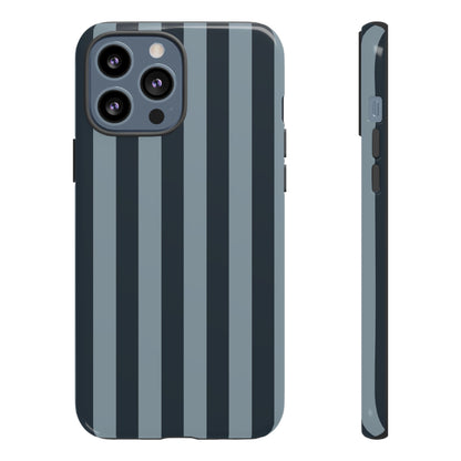 Dark Blue Stripe Pattern Phone Case - Blue Phone Case - iPhone 13 Pro Max / Glossy