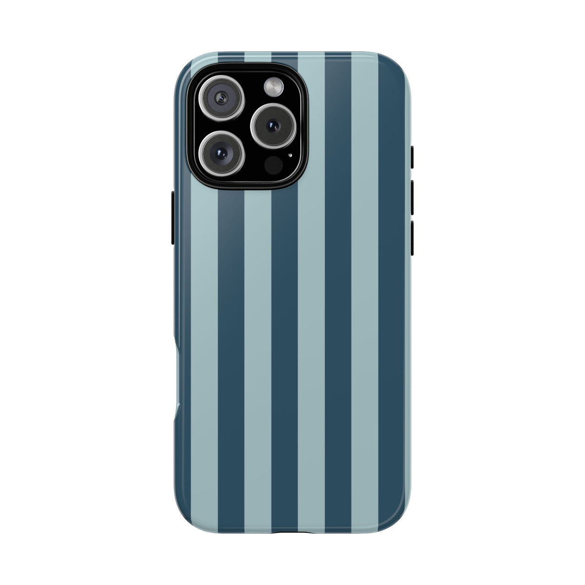 Blue Stripe Pattern Phone Case - Blue Phone Case - iPhone 16 Pro Max / Glossy