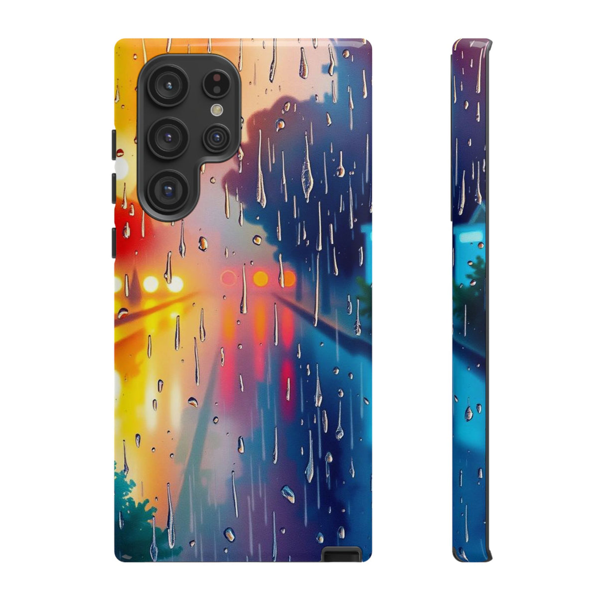 Electric Rain Watercolour Design Phone Case - Multicolor Phone Case - Samsung Galaxy S22 Ultra / Glossy