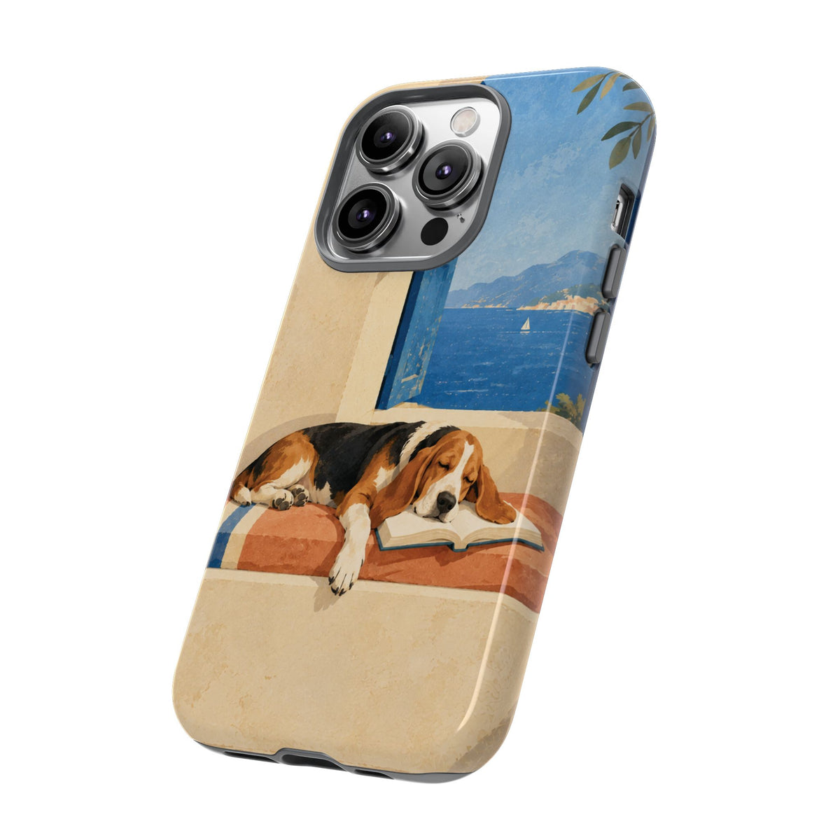 Basset Hound Unfinished Chapter Phone Case - Multicolor Phone Case