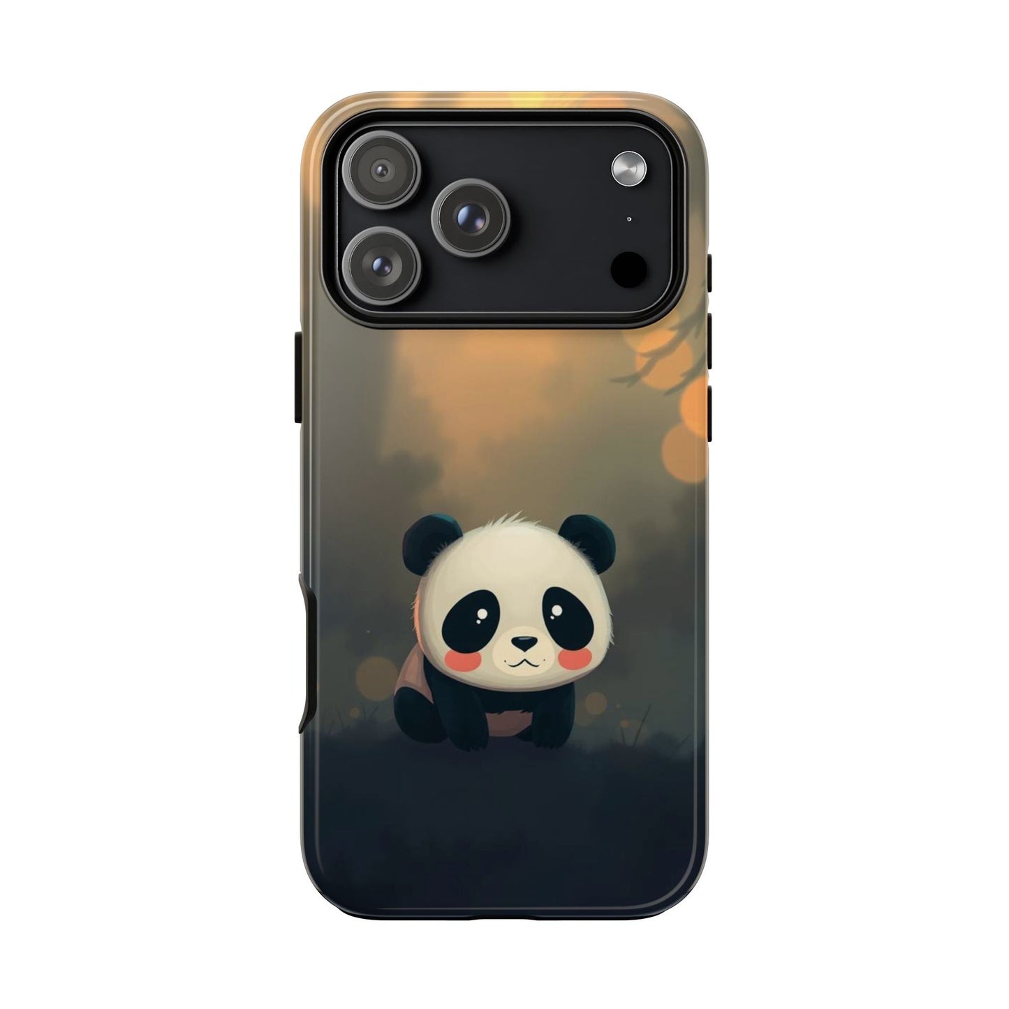iPhone 17 Pro Max / Glossy Phone Case - Cute Gothic Panda Design Phone Case