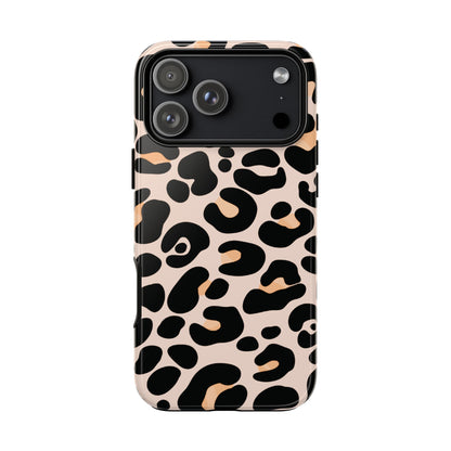 Elegant Peach Leopard Print Phone Case