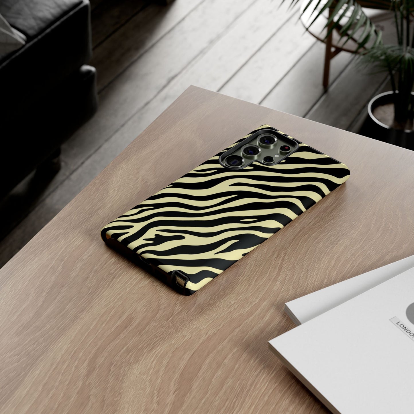 Stylish Neutral Zebra Print Phone Case