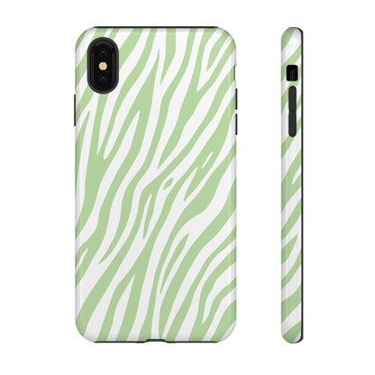 Mint Tiger Print Phone Case
