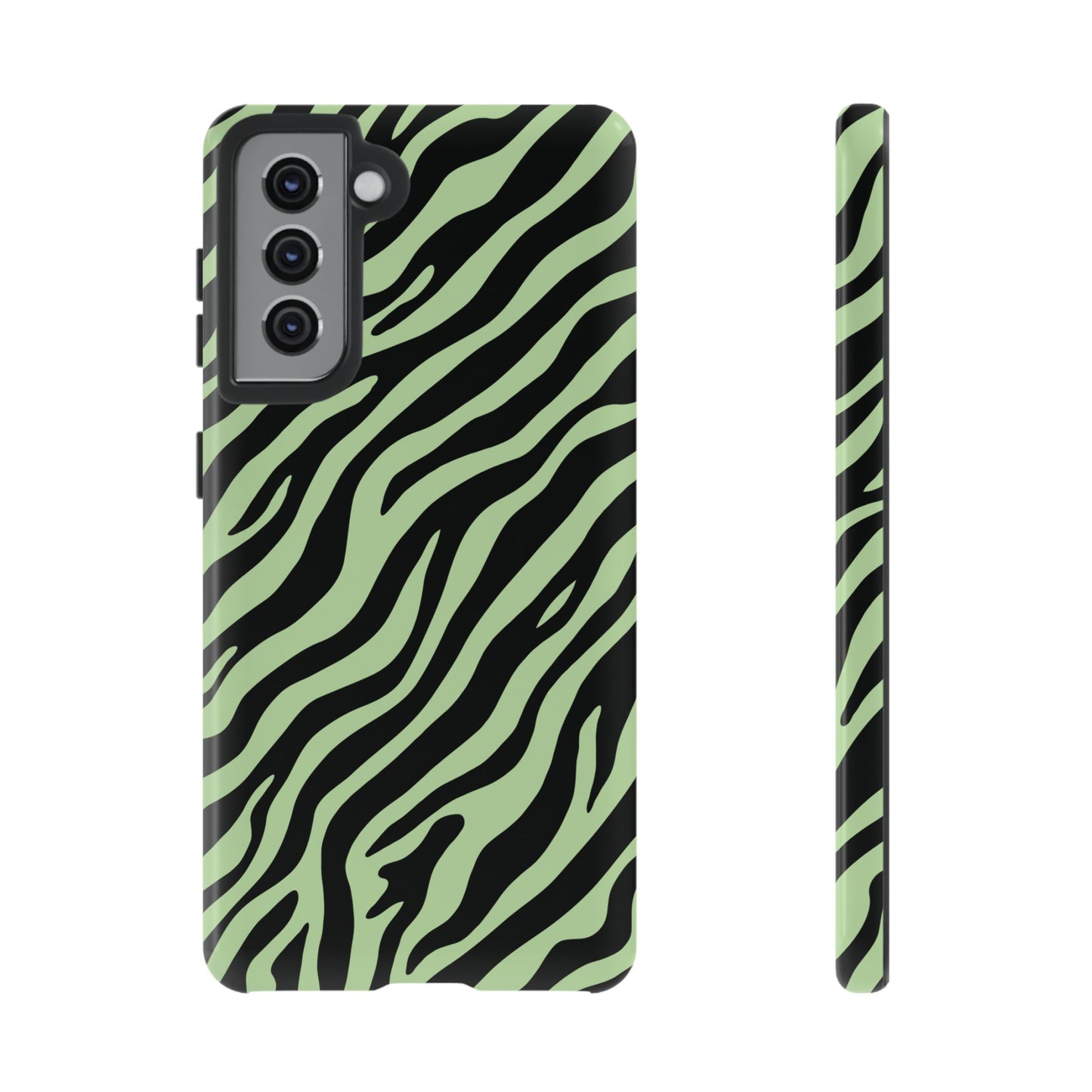 Stylish Mint Zebra Print Phone Case