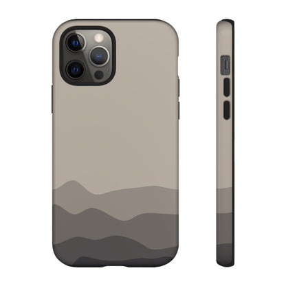 Beige Abstract Waves Protective Phone Case - Beige Phone Case - iPhone 12 Pro / Glossy