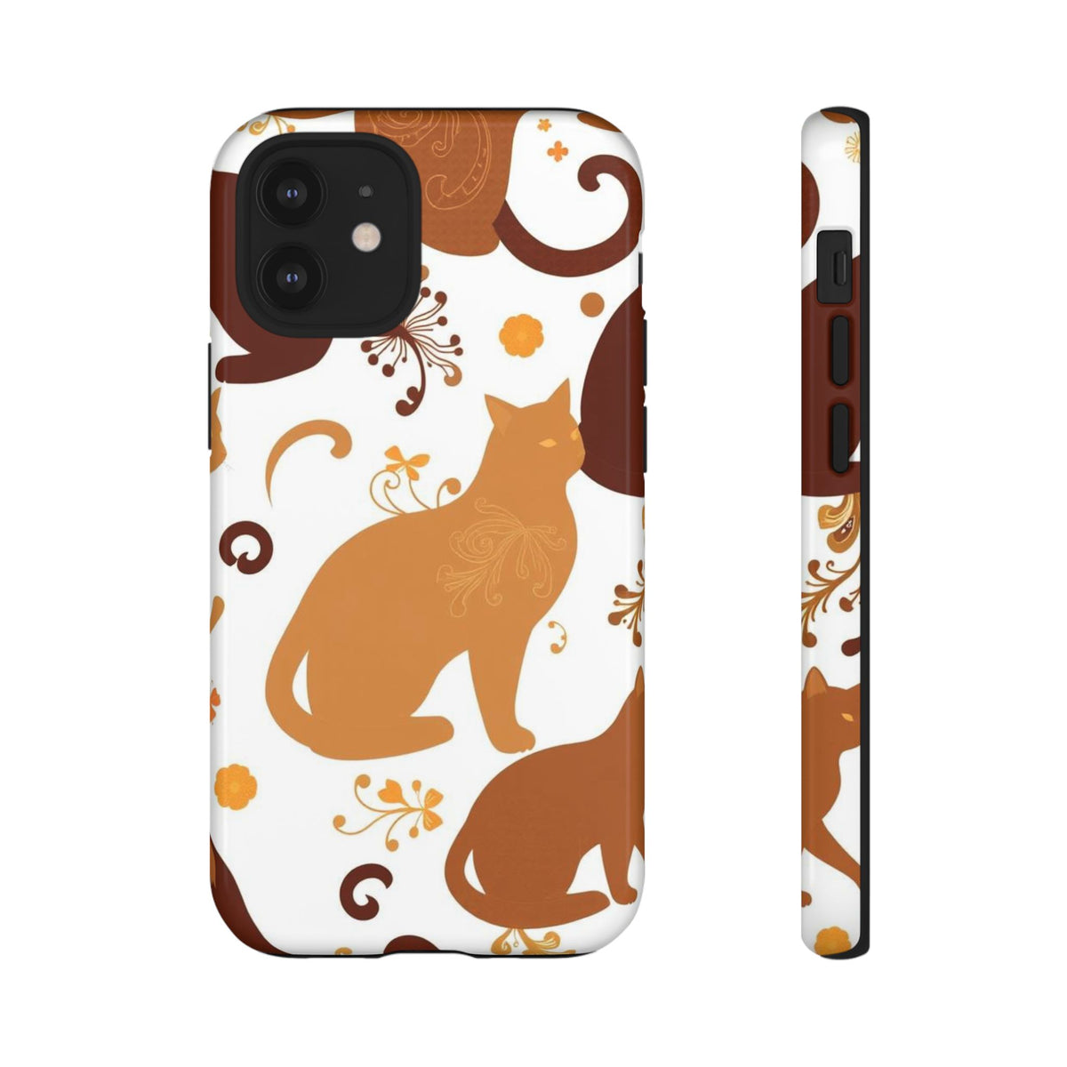Abstract Cat Pattern Phone Case - Multicolor Phone Case - iPhone 12 Mini / Glossy