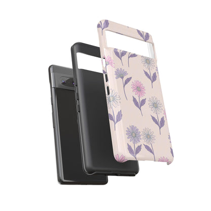 Pretty Pink & Purple Daisy Pattern Phone Case