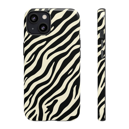 Chic Ivory Zebra Print Phone Case