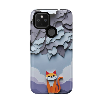 Papier-mâché Cat Design Phone Case