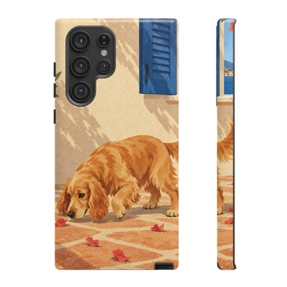 Cocker Spaniel Scent Trail Phone Case - Multicolor Phone Case - Samsung Galaxy S22 Ultra / Glossy