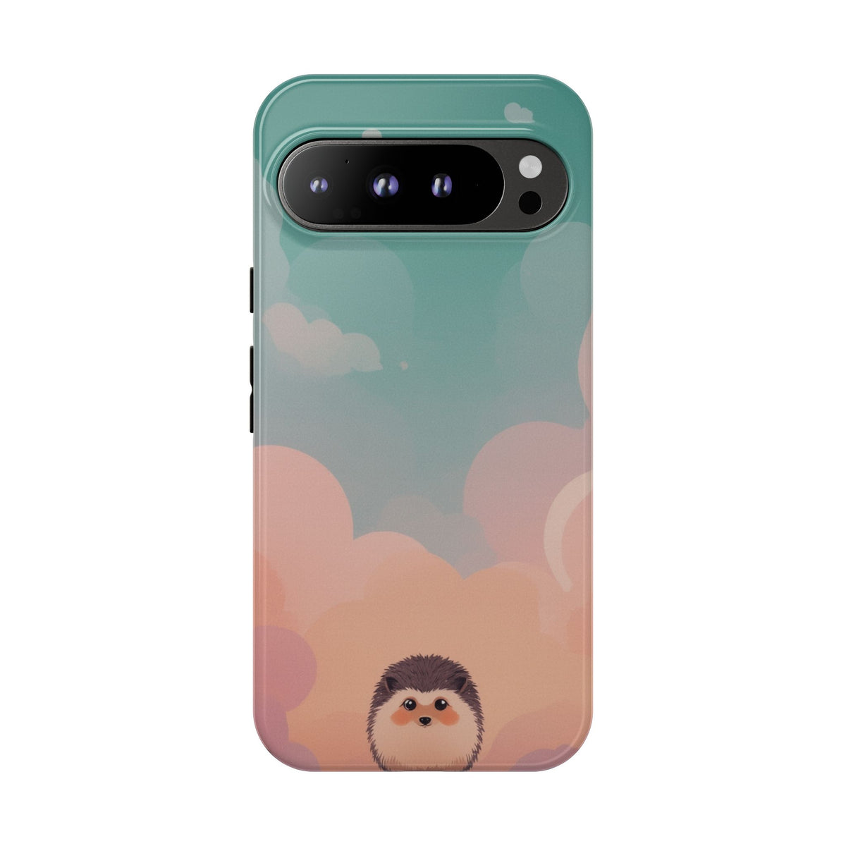 Cute Hedgehog & Cloud Design Phone Case - Multicolor Phone Case - Google Pixel 9 Pro XL / Glossy