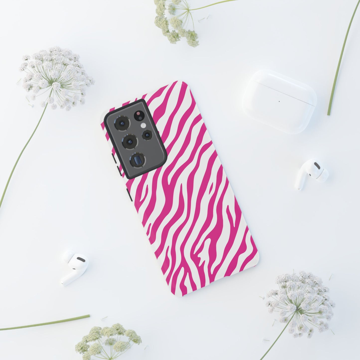 Stylish Hot Pink Zebra Print Phone Case