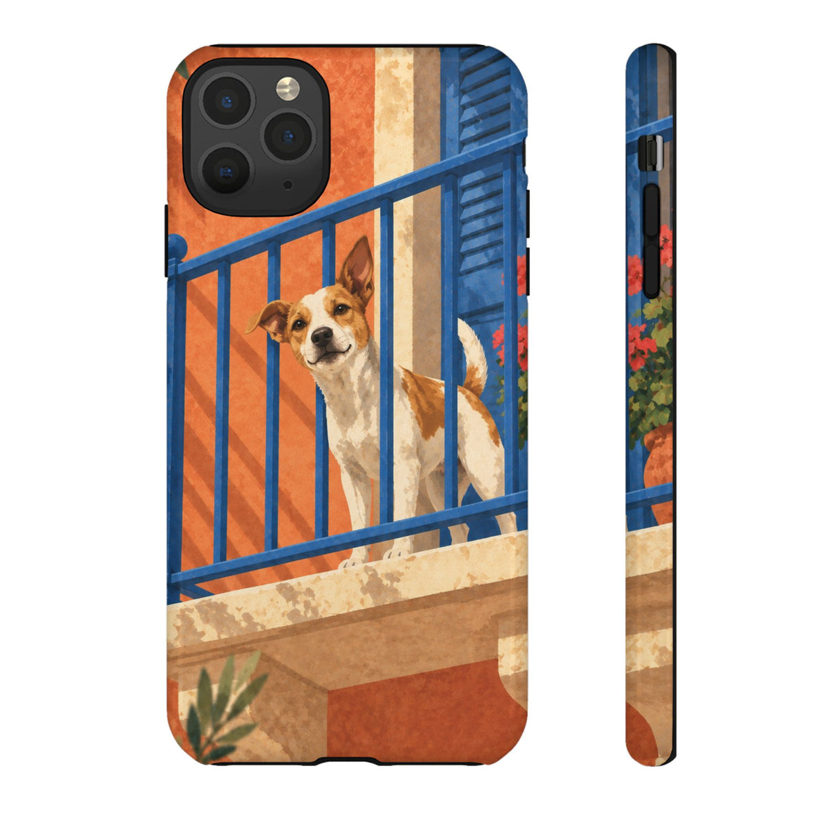 Jack Russell Terrier Balcony Busybody Phone Case - Multicolor Phone Case - iPhone 11 Pro Max / Glossy