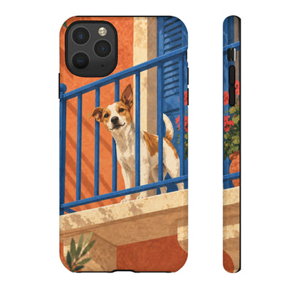 Jack Russell Terrier Balcony Busybody Phone Case - Multicolor Phone Case - iPhone 11 Pro Max / Glossy