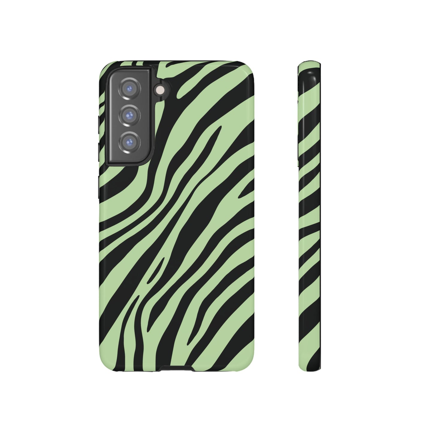 Modern Mint Zebra Print Phone Case