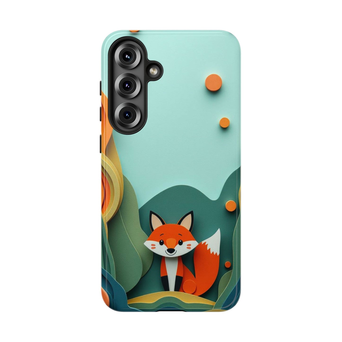 Samsung Galaxy S25 Plus / Glossy Phone Case - Papier-mâché Fox Design Phone Case
