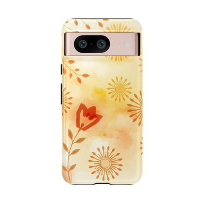 Google Pixel 8 / Glossy Phone Case - Boho Chic Watercolour Pattern Phone Case