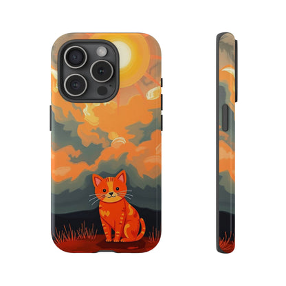 iPhone 15 Pro / Glossy Phone Case - Acrylic Painting Style Cat Design Phone Case