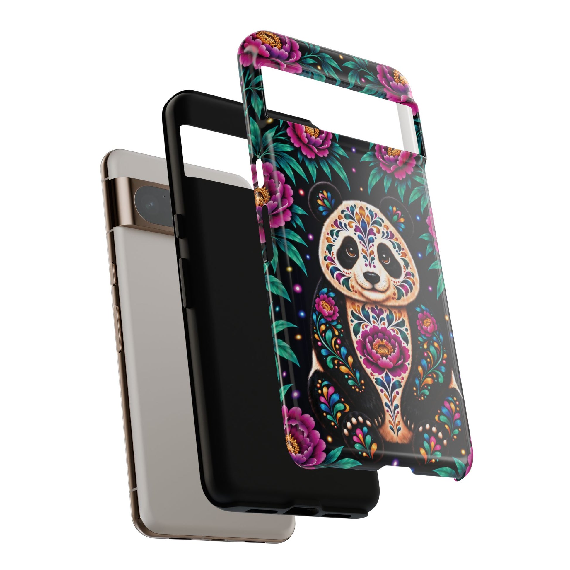 Cute Purple and Teal Calavera Panda Phone Case - Multicolor Phone Case