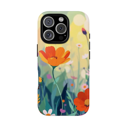 Pop Art Style Wildflower Design Phone Case - Multicolor Phone Case - iPhone 16 Pro / Glossy