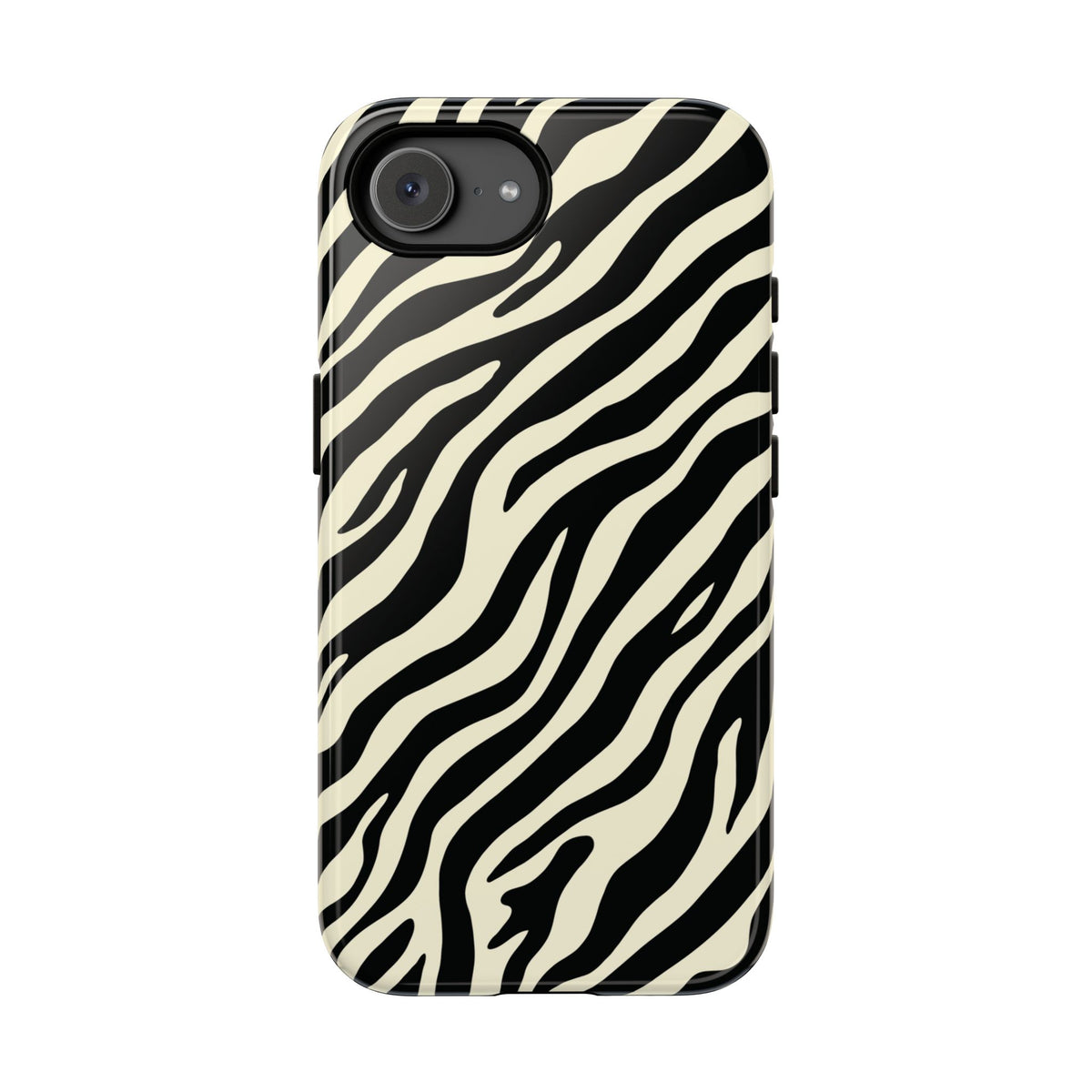 Chic Ivory Zebra Print Phone Case - White Phone Case - iPhone 17e / Glossy