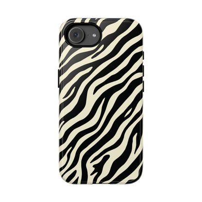 Chic Ivory Zebra Print Phone Case - White Phone Case - iPhone 17e / Glossy