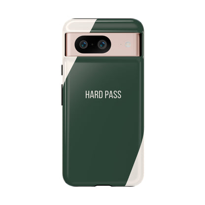 Google Pixel 8 / Glossy Phone Case - Sassy Statement Case ’Hard Pass’ in Green & White