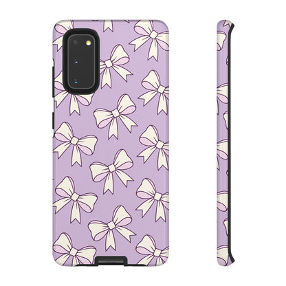 Chic Lilac Bow Pattern Phone Case