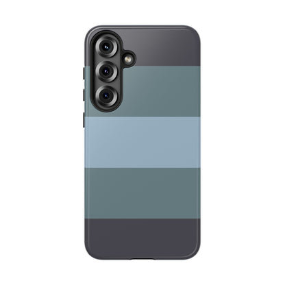 Shades of Blue Horizontal Stripe Pattern Phone Case - Blue Phone Case - Samsung Galaxy S25 Plus / Glossy