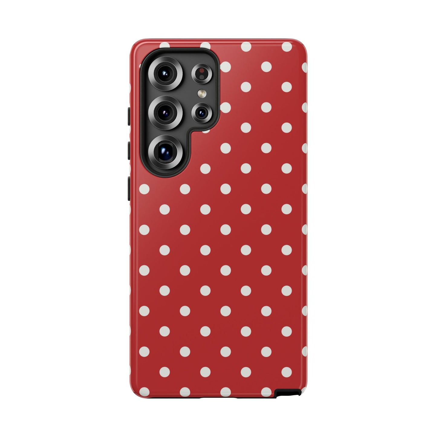 Red with White Dot Pattern Phone Case