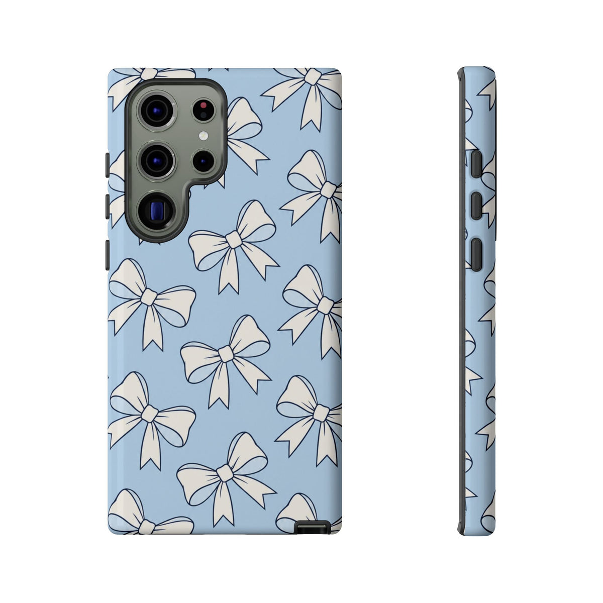 Chic Powder Blue Bow Pattern Phone Case