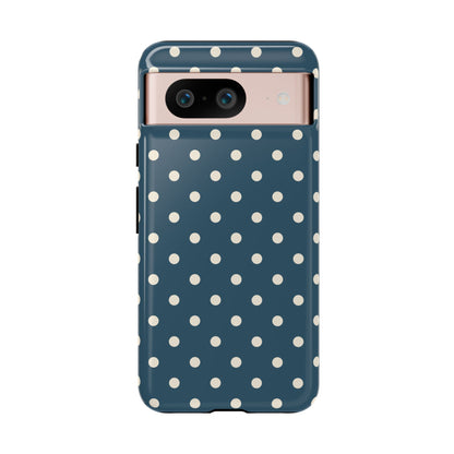 Blue & White Dot Pattern Phone Case