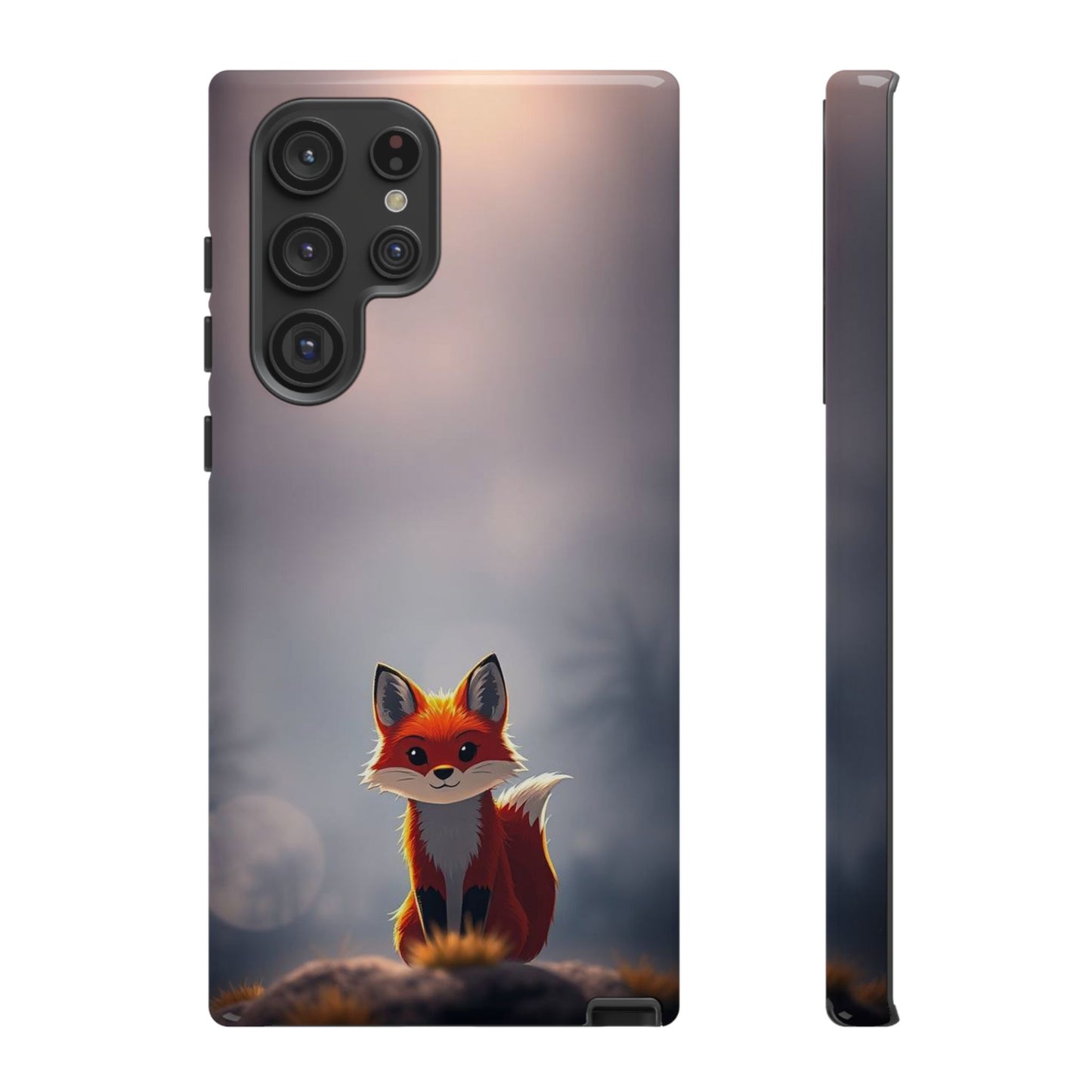 Samsung Galaxy S22 Ultra / Glossy Phone Case - Cute Gothic Fox Design Phone Case