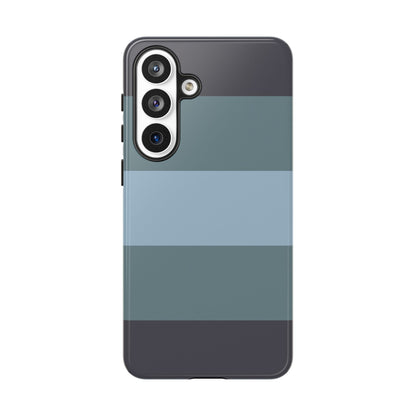 Shades of Blue Horizontal Stripe Pattern Phone Case - Blue Phone Case - Samsung Galaxy S26 Plus / Glossy