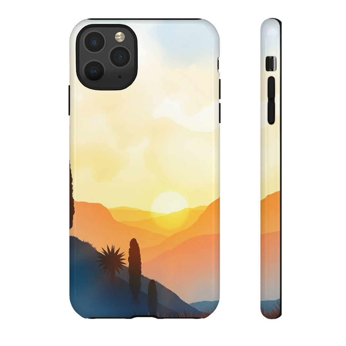 Watercolour Sunset Design Phone Case - Multicolor Phone Case - iPhone 11 Pro Max / Glossy