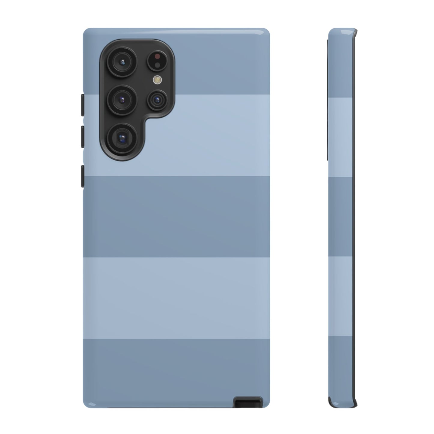 Light Blue Horizontal Stripe Pattern Phone Case - Blue Phone Case - Samsung Galaxy S22 Ultra / Glossy