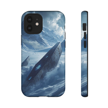 iPhone 12 Mini / Glossy Phone Case - Frozen Alien Wreckage Sci-fi Phone Case