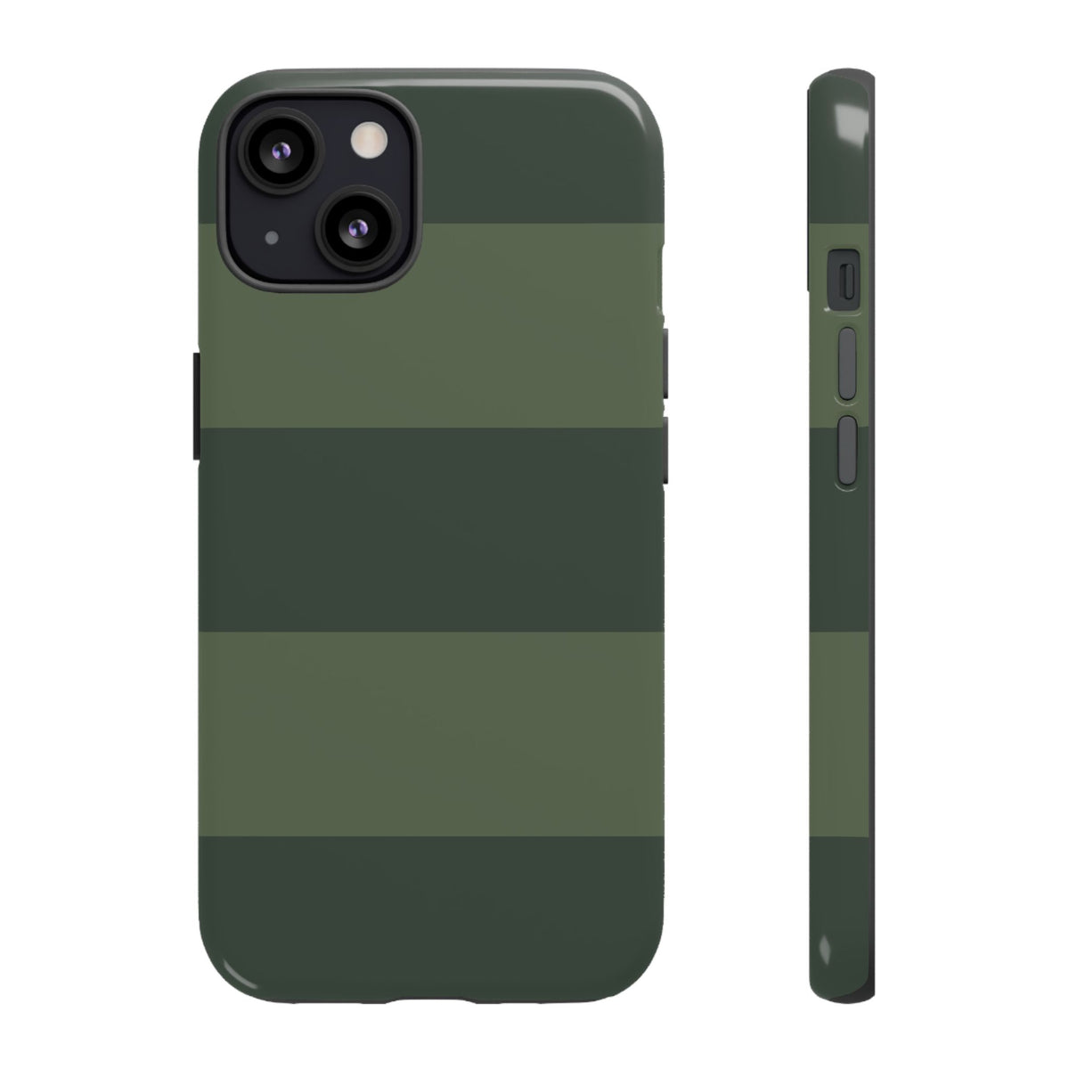 Green Horizontal Stripe Pattern Phone Case - Green Phone Case - iPhone 13 / Glossy