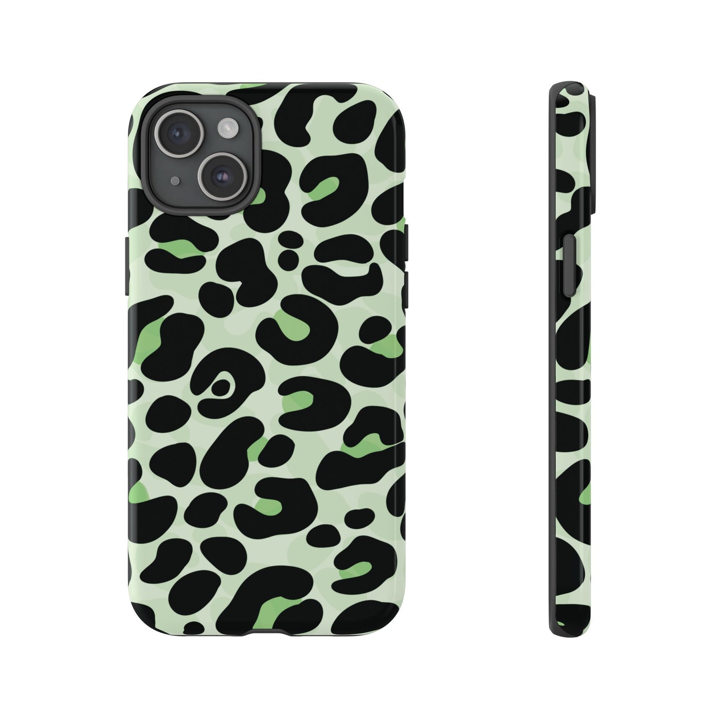 Chic Sage Leopard Print Phone Case