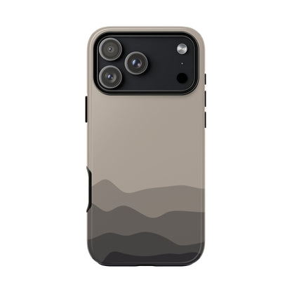 Beige Abstract Waves Protective Phone Case - Beige Phone Case - iPhone 18 Pro Max / Glossy