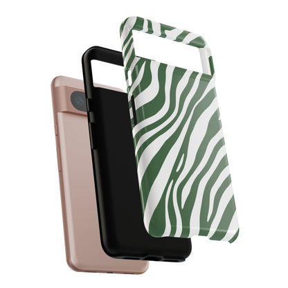 Modern Sage Zebra Print Phone Case