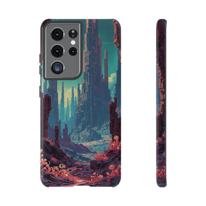 Alien Monolith Valley Sci-fi Phone Case - Pink Phone Case - Samsung Galaxy S21 Ultra / Glossy