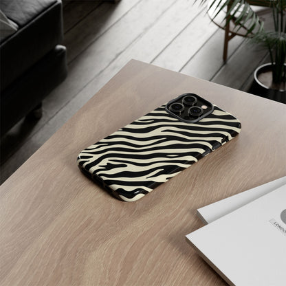 Chic Ivory Zebra Print Phone Case