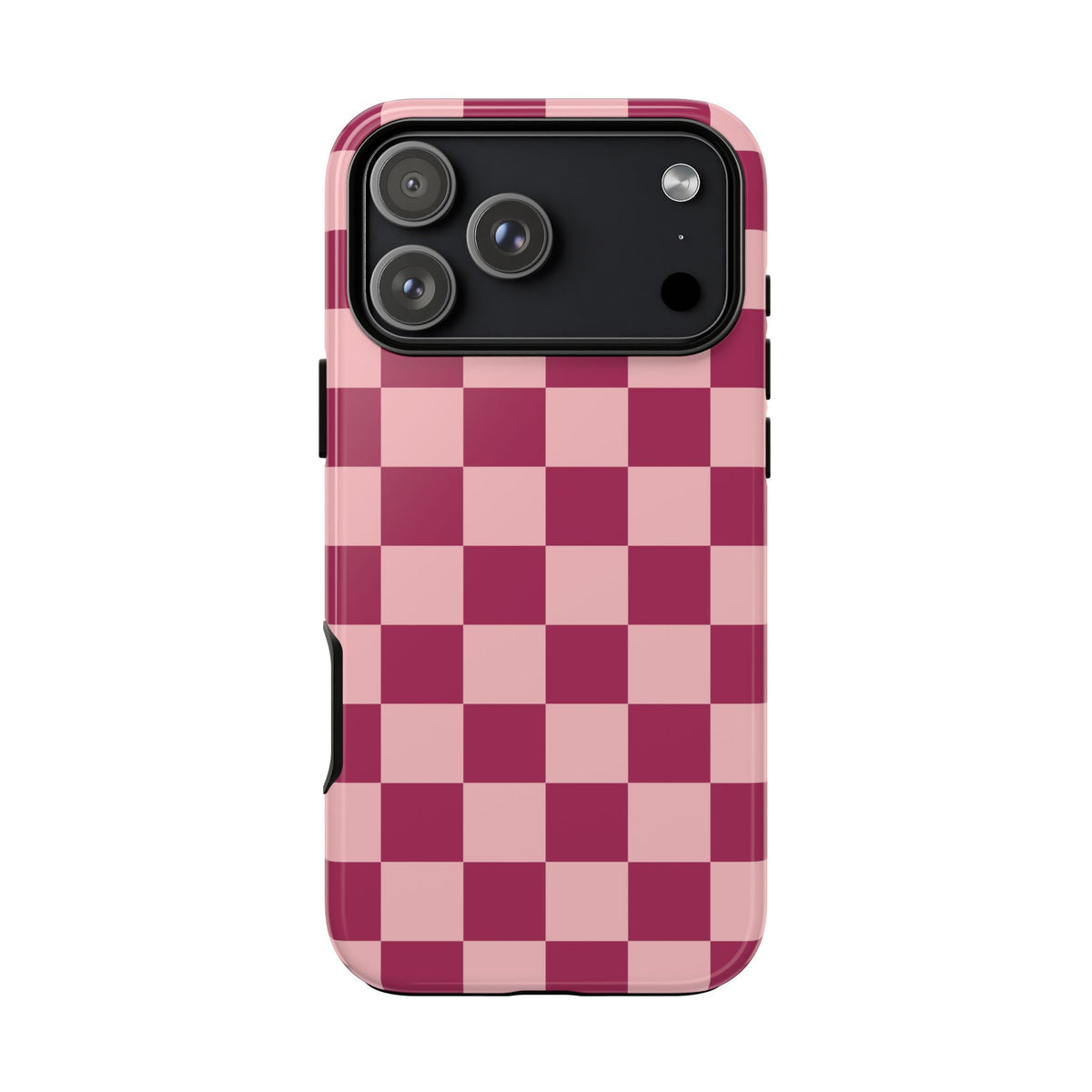 Pink Checked Pattern Phone Case - Pink Phone Case - iPhone 18 Pro Max / Glossy