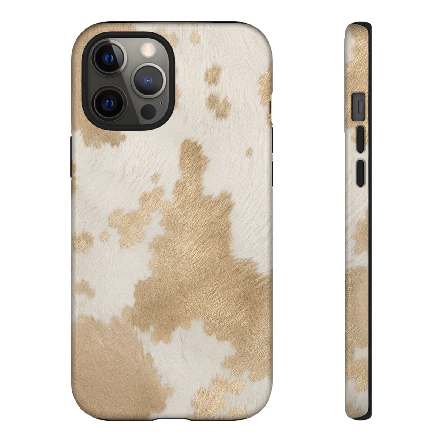 Elegant Champagne Cow Print Phone Case