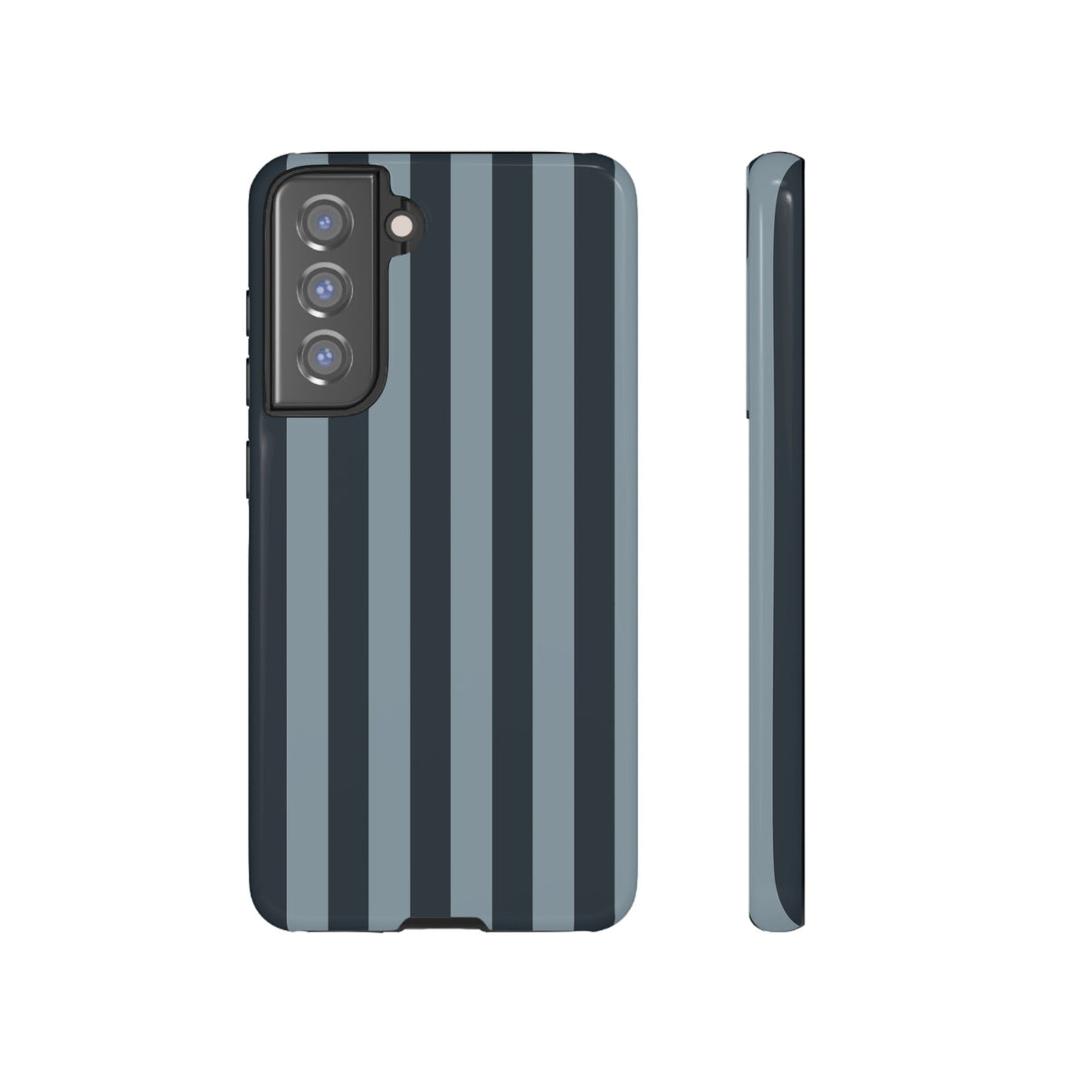 Dark Blue Stripe Pattern Phone Case - Blue Phone Case - Samsung Galaxy S21 FE / Glossy
