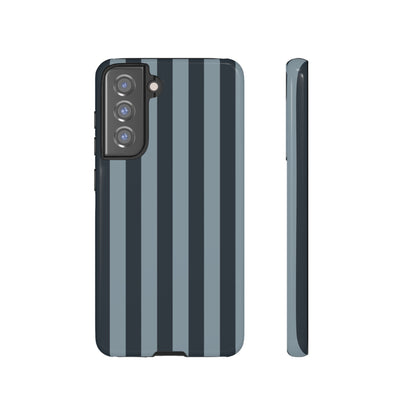 Dark Blue Stripe Pattern Phone Case - Blue Phone Case - Samsung Galaxy S21 FE / Glossy