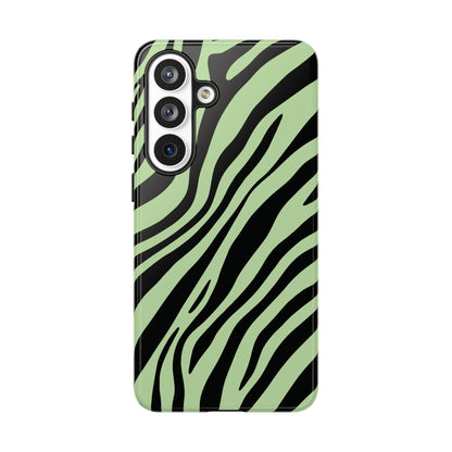 Modern Mint Zebra Print Phone Case